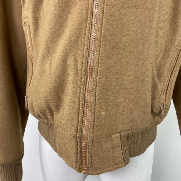 Vintage Anderson-Little Tan w/ Red Trim Coat Large Wool Blend - Picture 4 of 15